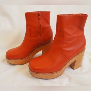 Charlotte Stone La Paz Heel Clogs Size 8 - Sienna